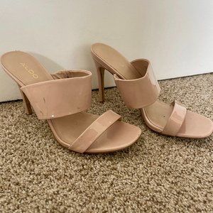 Pink Thick Strap Heels